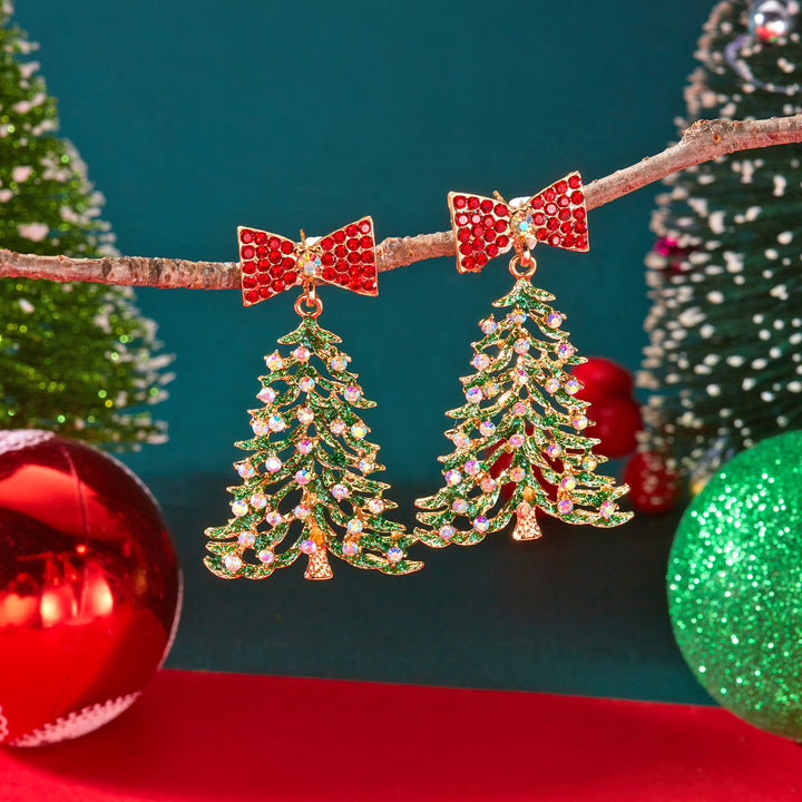 Christmas Tree Gingerbread Man Fashionable Cute Versatile Earrings