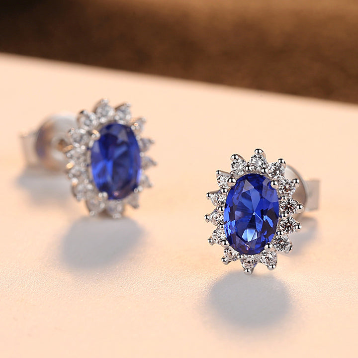 Flower Sapphire Earrings