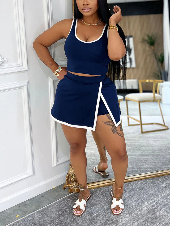 Sporty Tank Top & Skort Set
