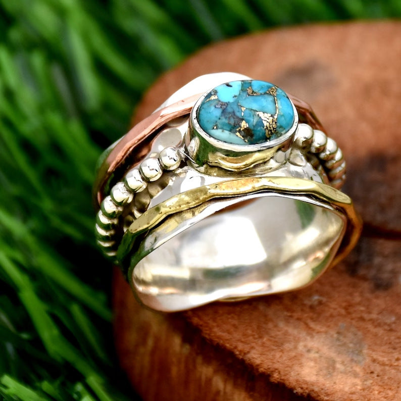 Vintage Turquoise Spinning Ring