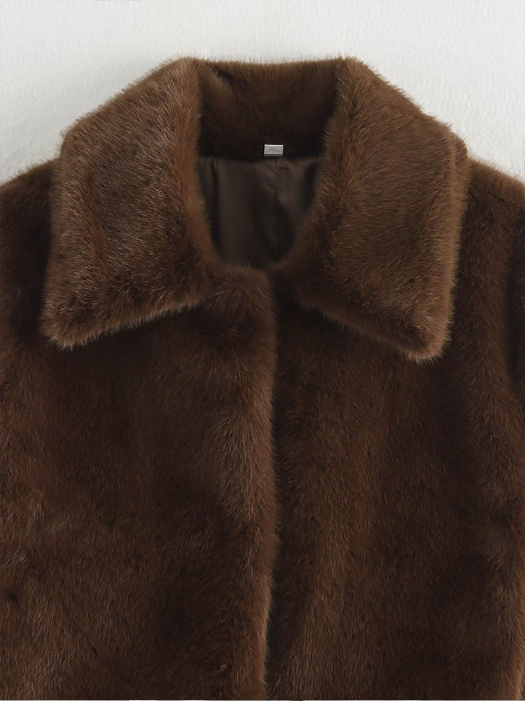 Long-Sleeved Fur Coat