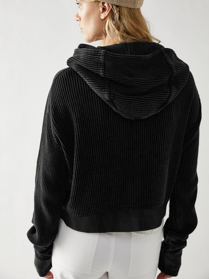 Patchwork Zipper Hoodie