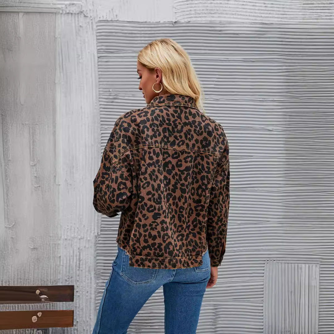 Leopard Print Fashion Casual Short Jacket