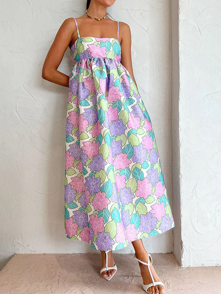 Floral Tie Back Sundress Floral / M