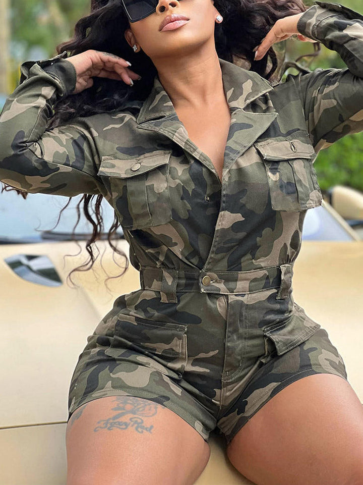 Camouflage Pocket Romper Camouflage / 2XL