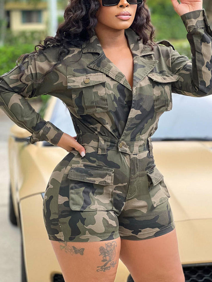 Camouflage Pocket Romper Camouflage / XL