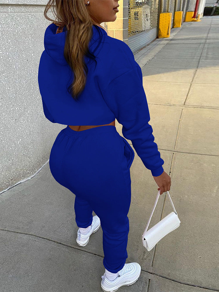 Solid Hooded 3PC Set Blue / M