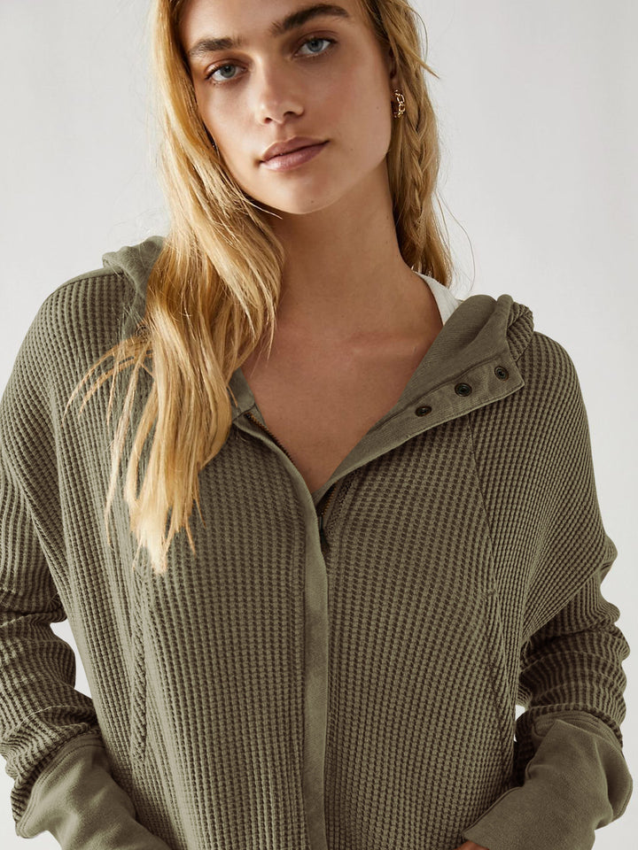 Patchwork Zipper Hoodie