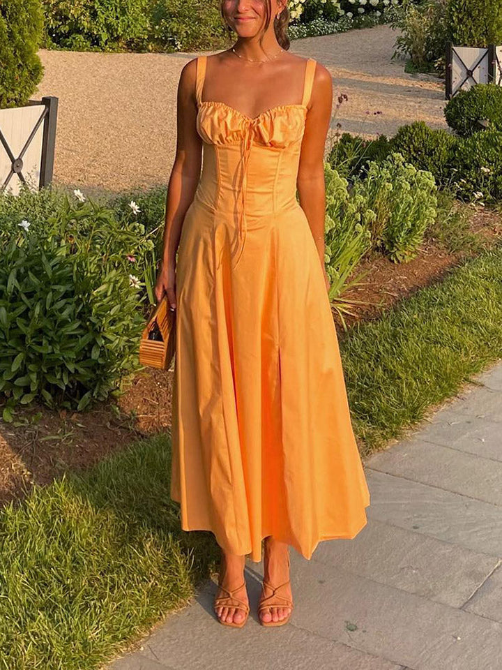 Sleeveless Bustier Sundress Orange / 2XL
