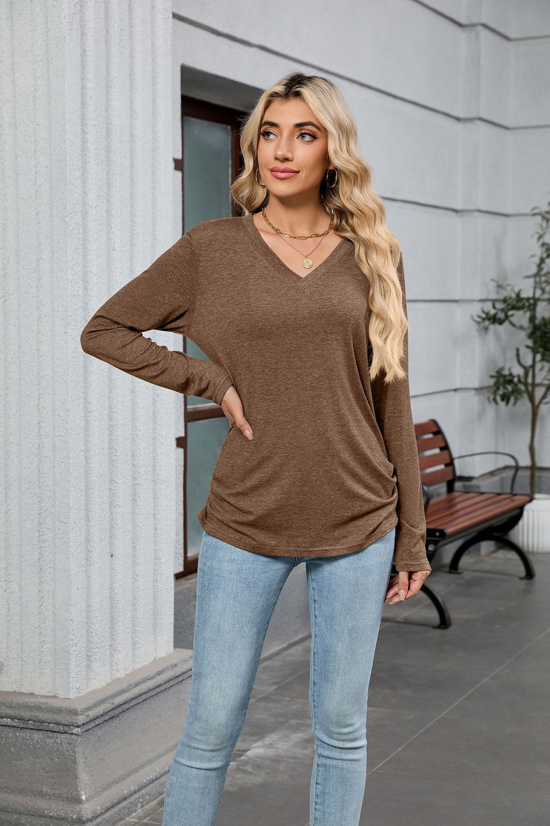 Comfortable Round Neck Long Sleeve T-Shirt