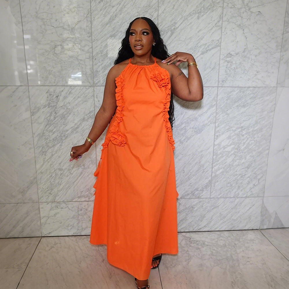Sleeveless Loose Solid Color Casual Dress