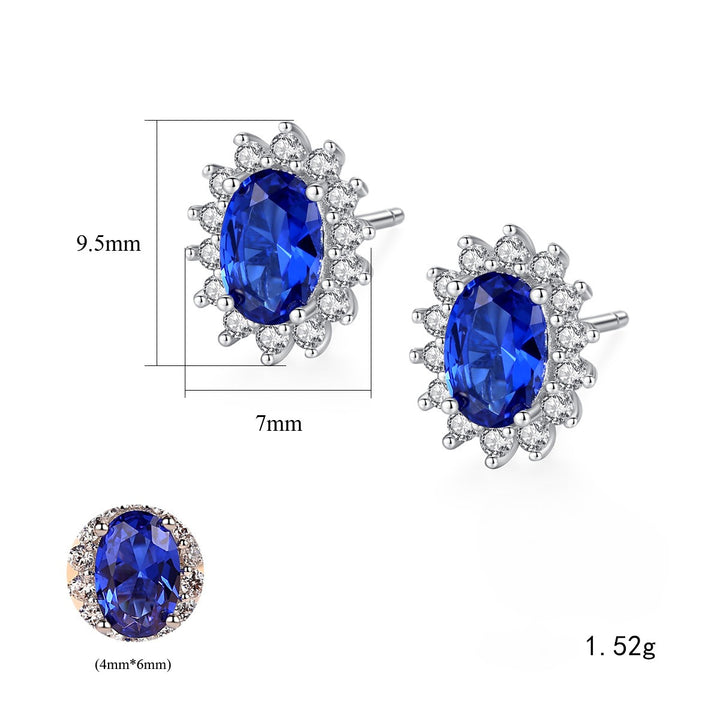 Flower Sapphire Earrings