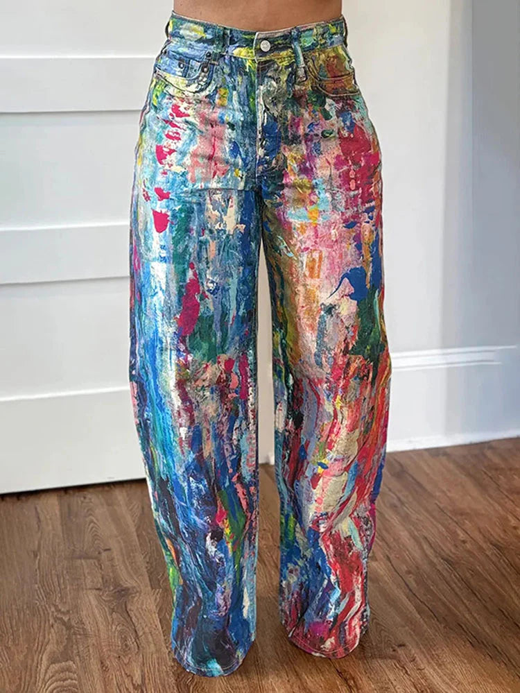 Graffiti Paint Splatter Jeans