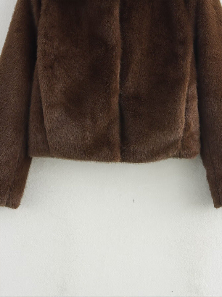 Long-Sleeved Fur Coat