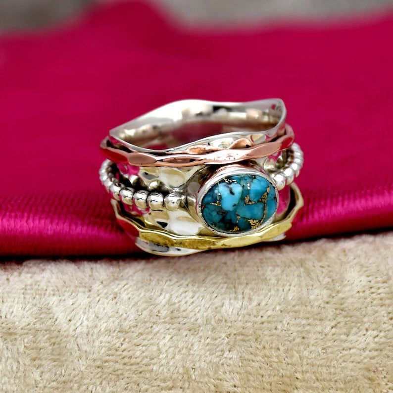 Vintage Turquoise Spinning Ring