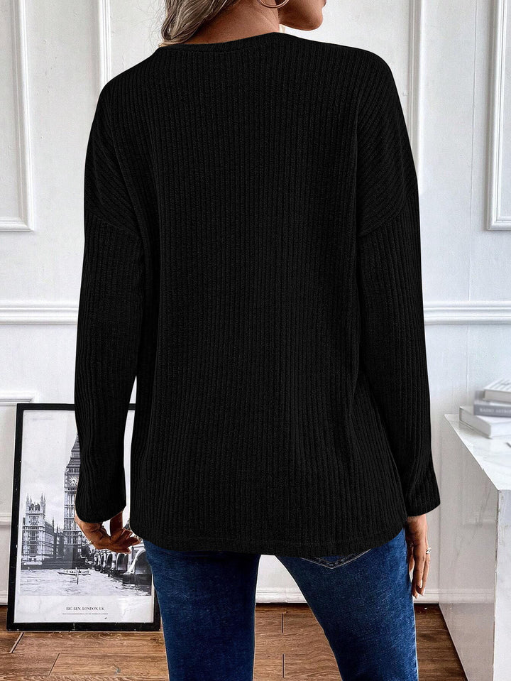 Fall and Winter Casual Zipper Loose Knit Sweater
