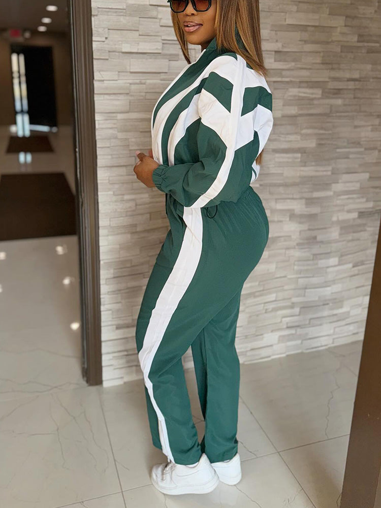 Sporty Striped Track Set *Black / S