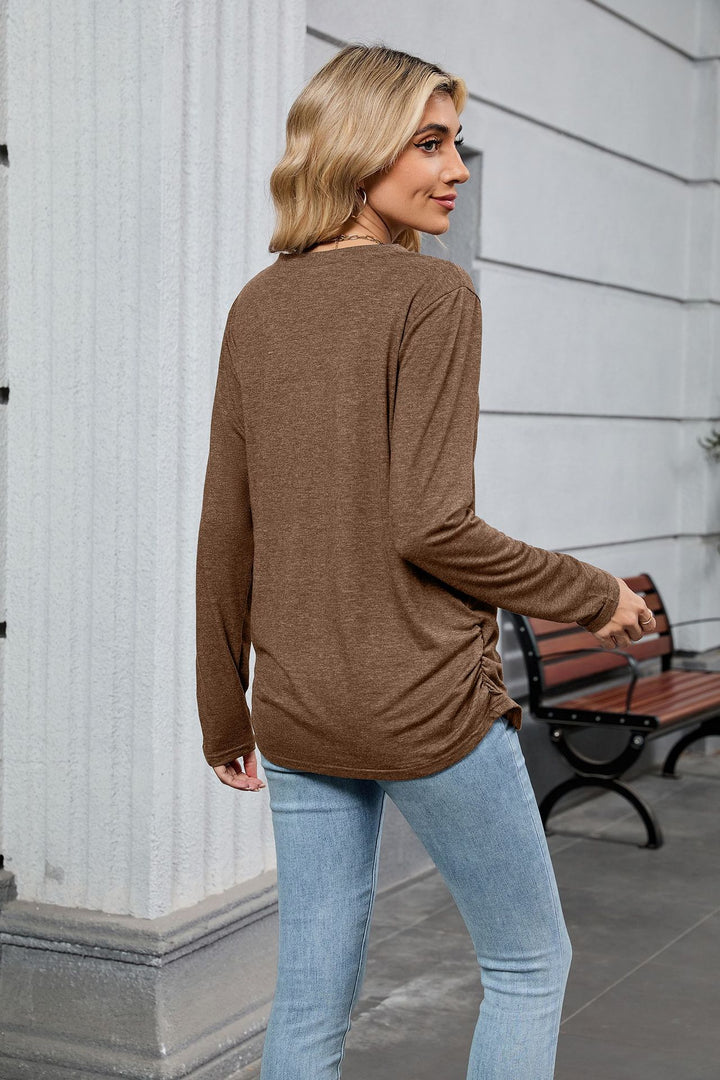 Comfortable Round Neck Long Sleeve T-Shirt