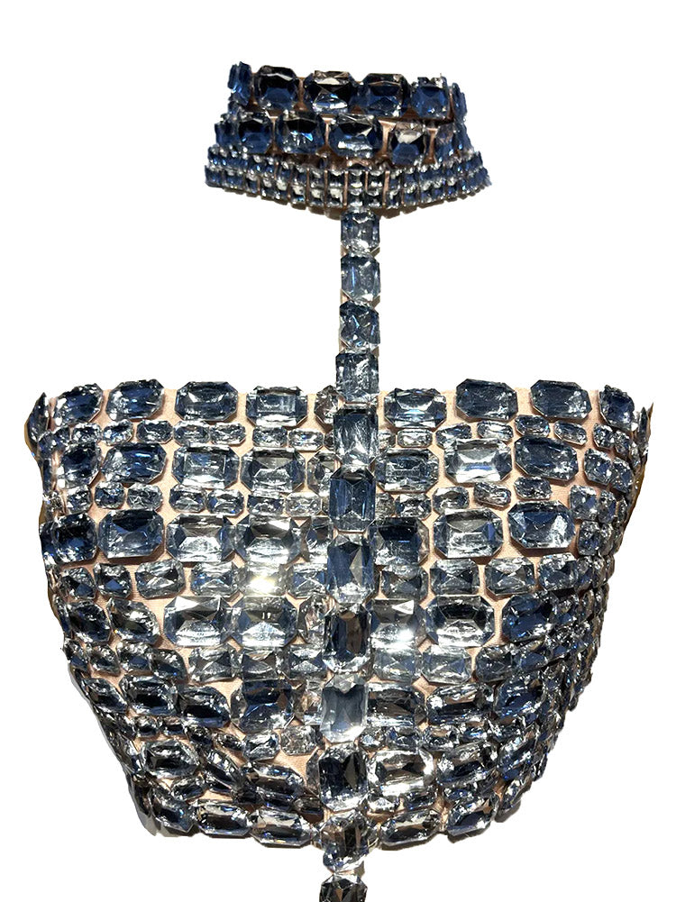 Glamorous Rhinestone Top Black / L