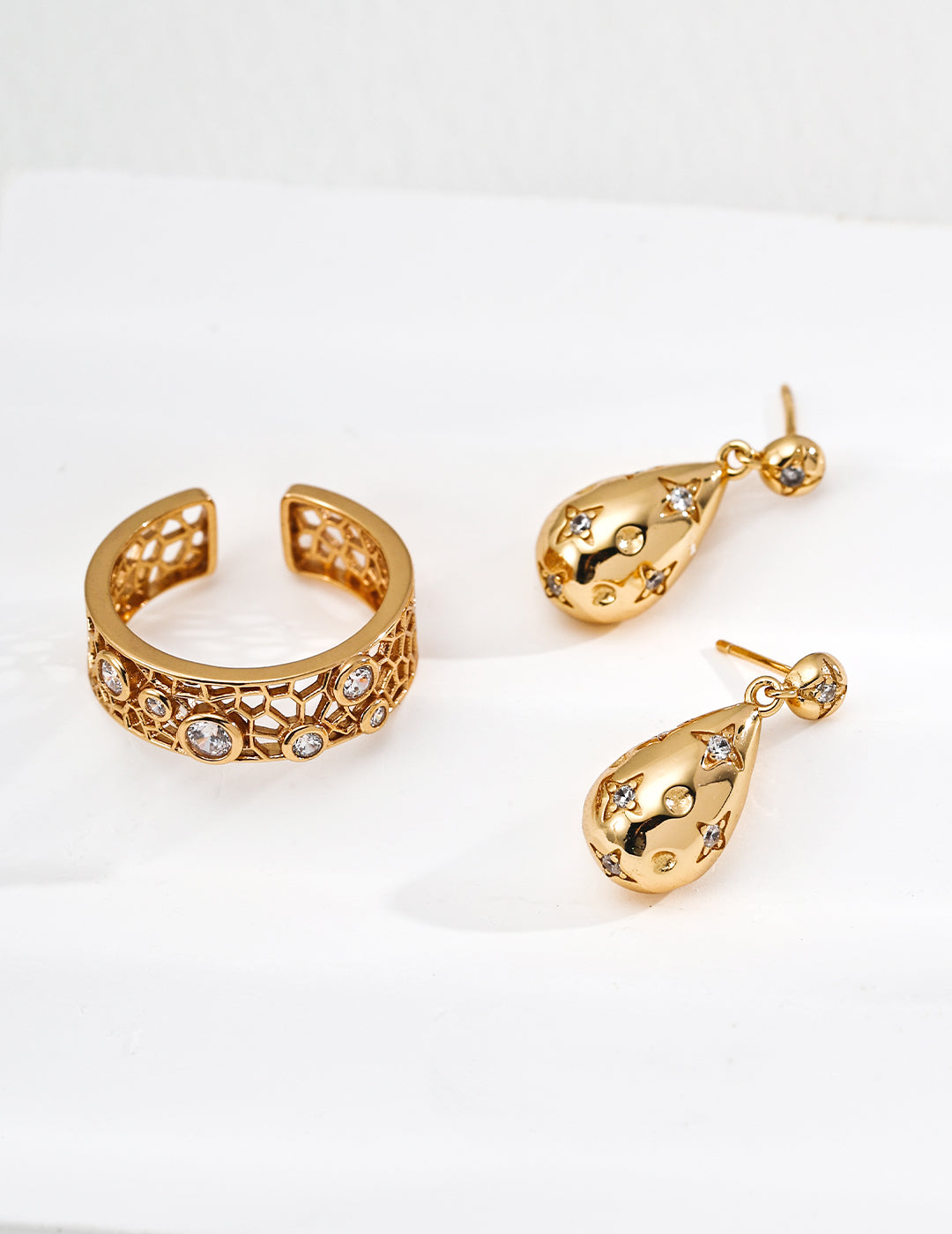 Zirconia Full Star Earrings