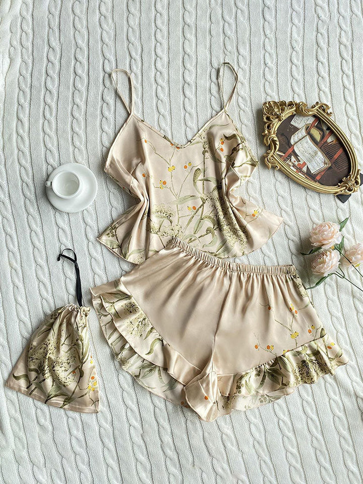 4-Piece Satin Nightdress Loungewear And Robe Set