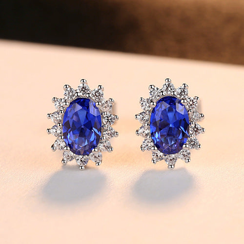 Flower Sapphire Earrings