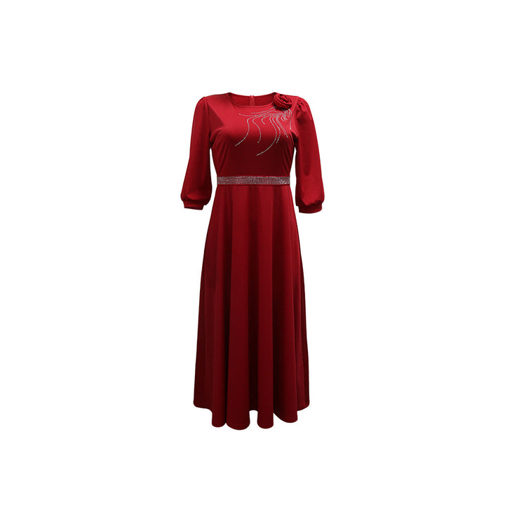 Elegant Round Neck Half Sleeve Dress