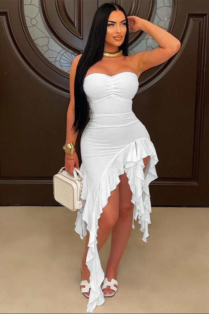 Ruffle Wrap Dress