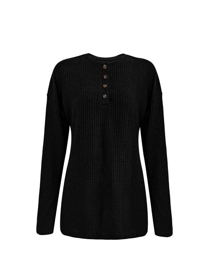 Fall and Winter Casual Zipper Loose Knit Sweater