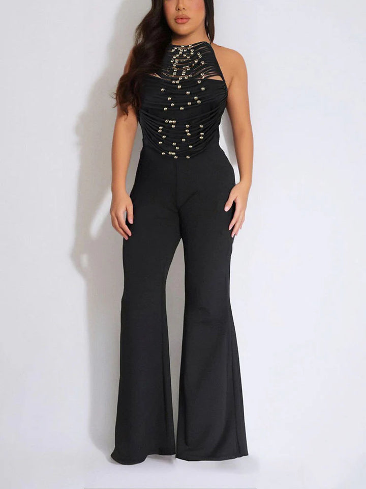 Halter Bead Jumpsuit