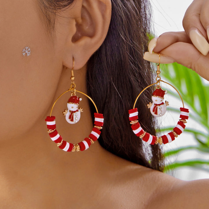 Christmas Tree Versatile Snowflake Bell Tassel Earrings