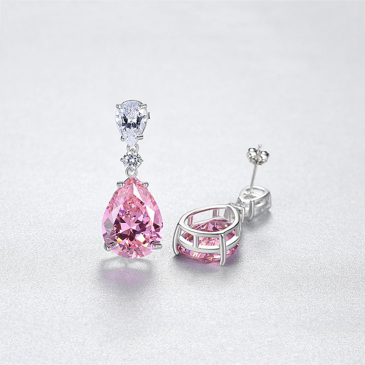 Haute Vintage Pink Gemstone Stud Earrings