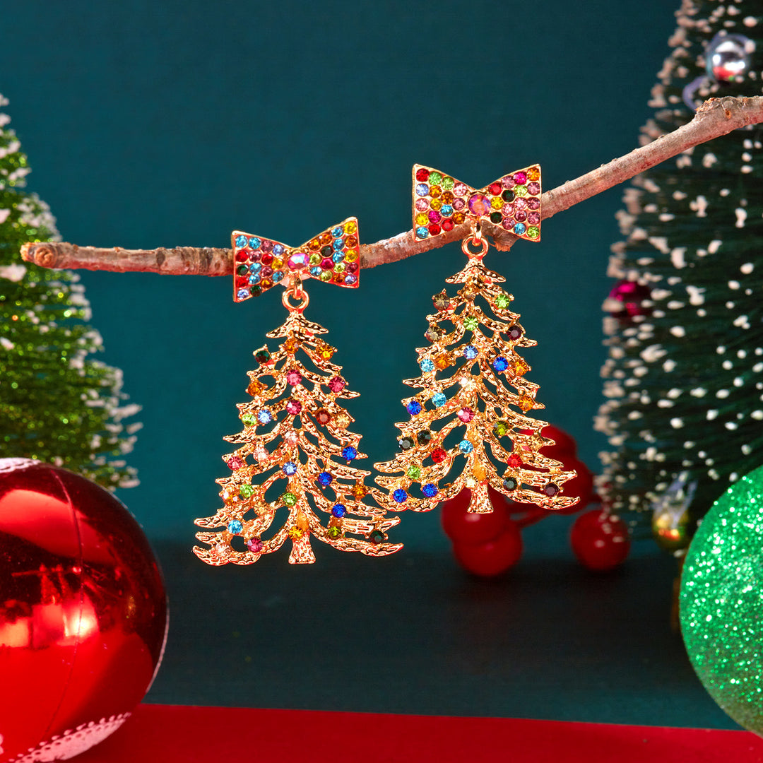 Christmas Tree Gingerbread Man Fashionable Cute Versatile Earrings