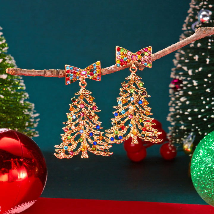 Christmas Tree Gingerbread Man Fashionable Cute Versatile Earrings