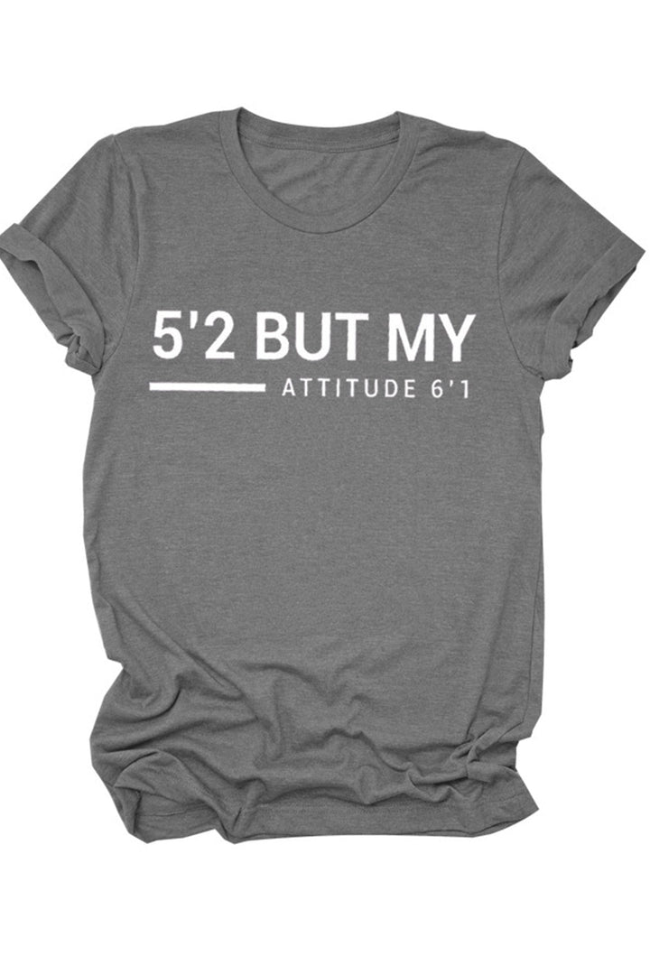 5'2 But My Attitude 6'1 Printed Shirt Lake Blue · S