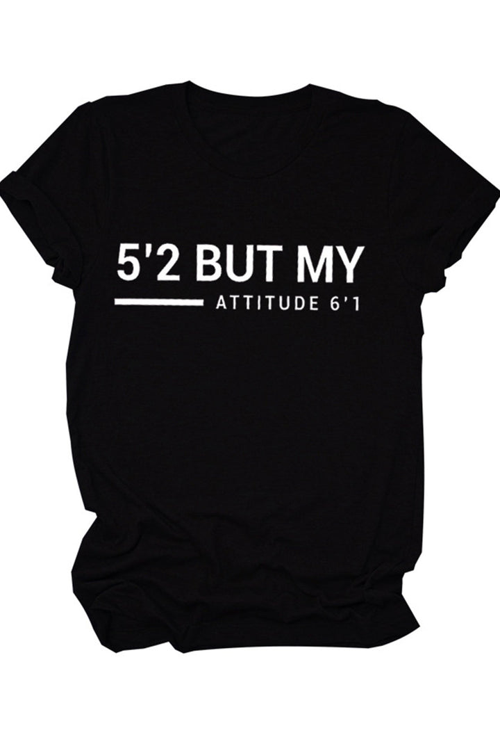 5'2 But My Attitude 6'1 Printed Shirt Lake Blue · L