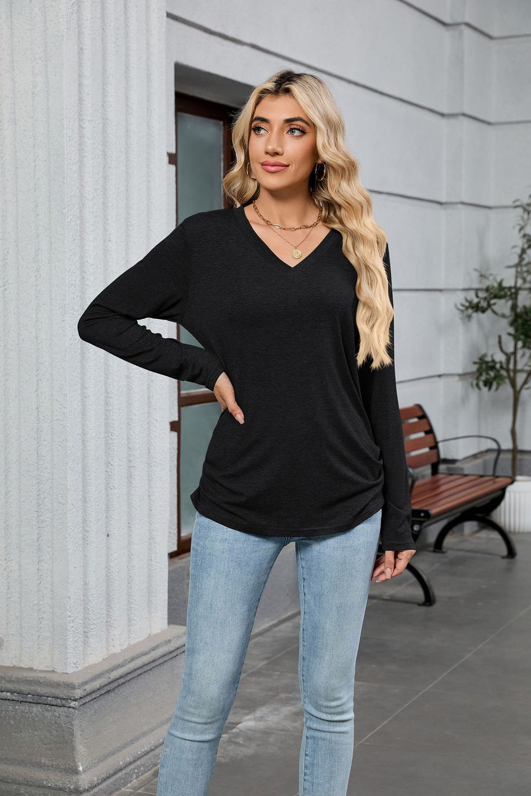 Comfortable Round Neck Long Sleeve T-Shirt