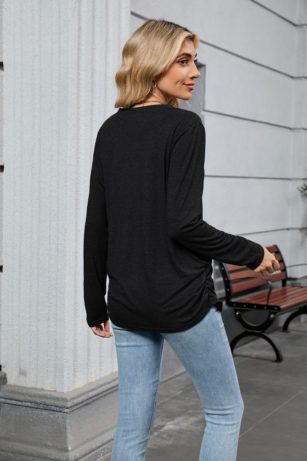 Comfortable Round Neck Long Sleeve T-Shirt