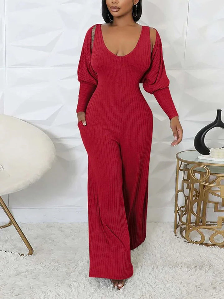 Ribbed Bolero & Jumpsuit Sets