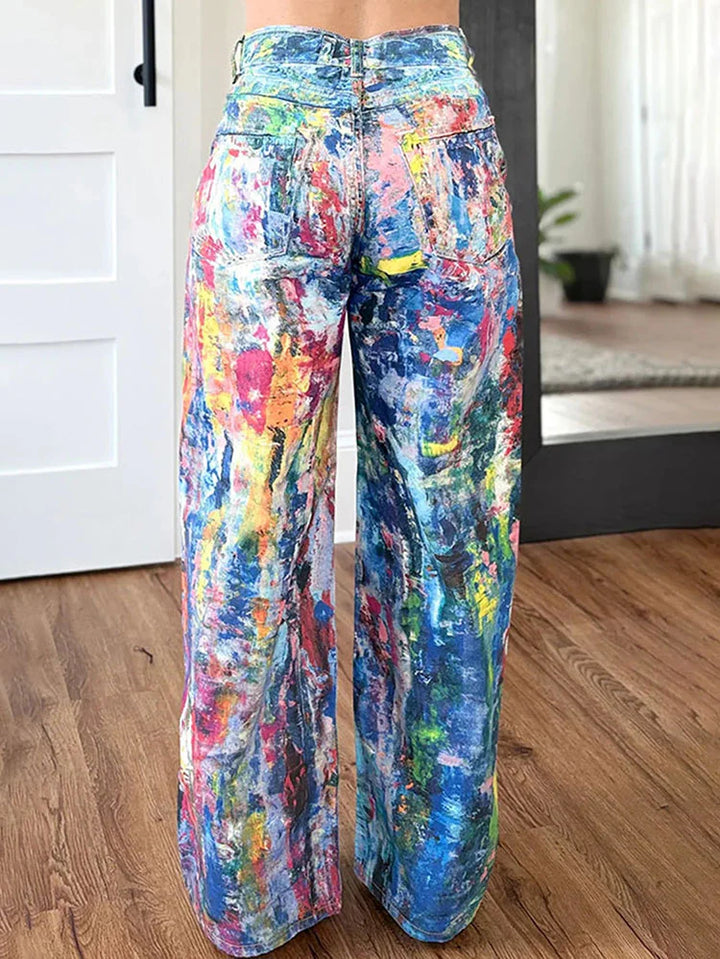 Graffiti Paint Splatter Jeans