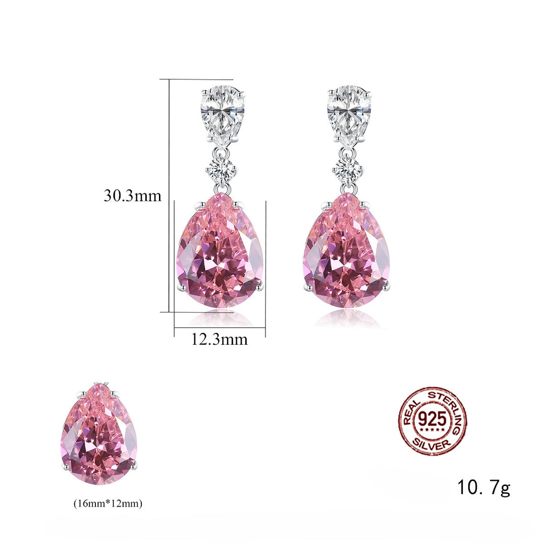 Haute Vintage Pink Gemstone Stud Earrings