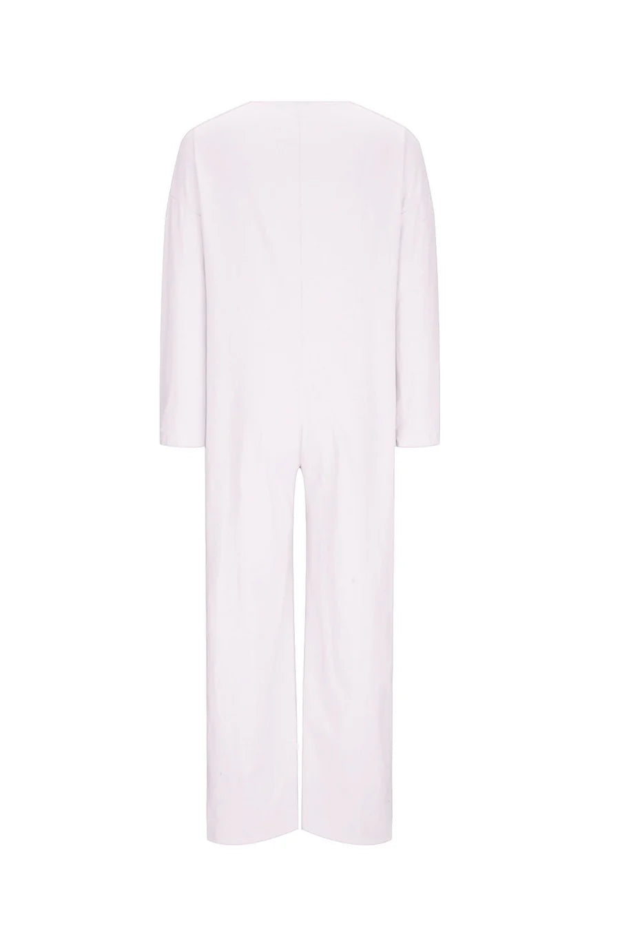 V Neck Button-up Cotton Linen Baggy Jumpsuit