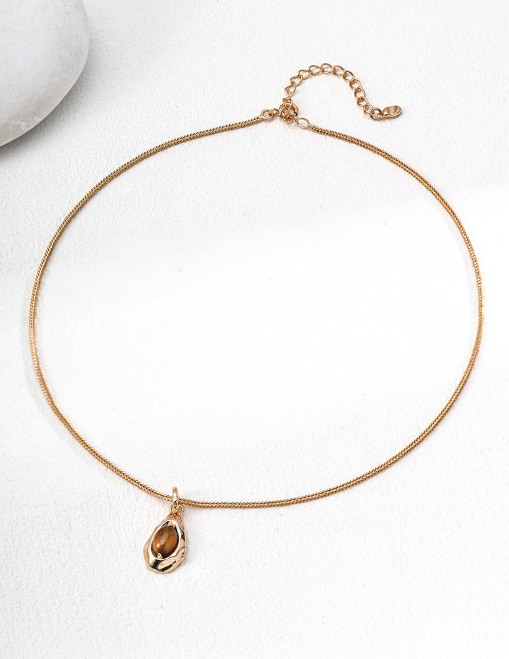 Eye of the Earth Natural Crystal Pendant Necklace