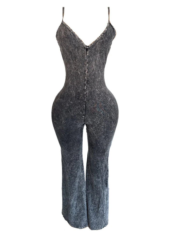 Washed Sleeveless Jumpsuit