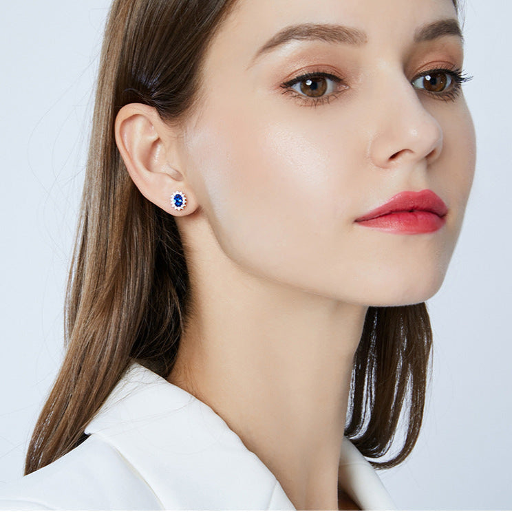 Flower Sapphire Earrings