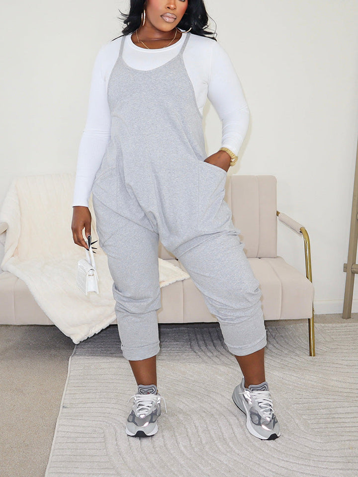 Casual Loose Comfy Overall Gray* / S