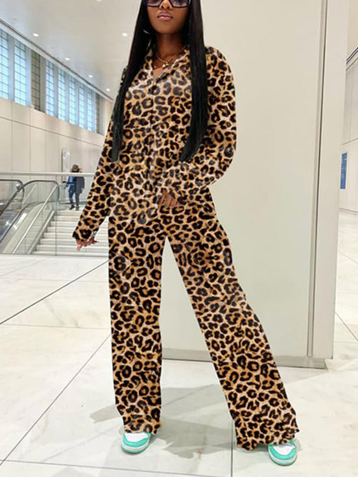 Pleated Top Wide Pants Set Grass Green / L