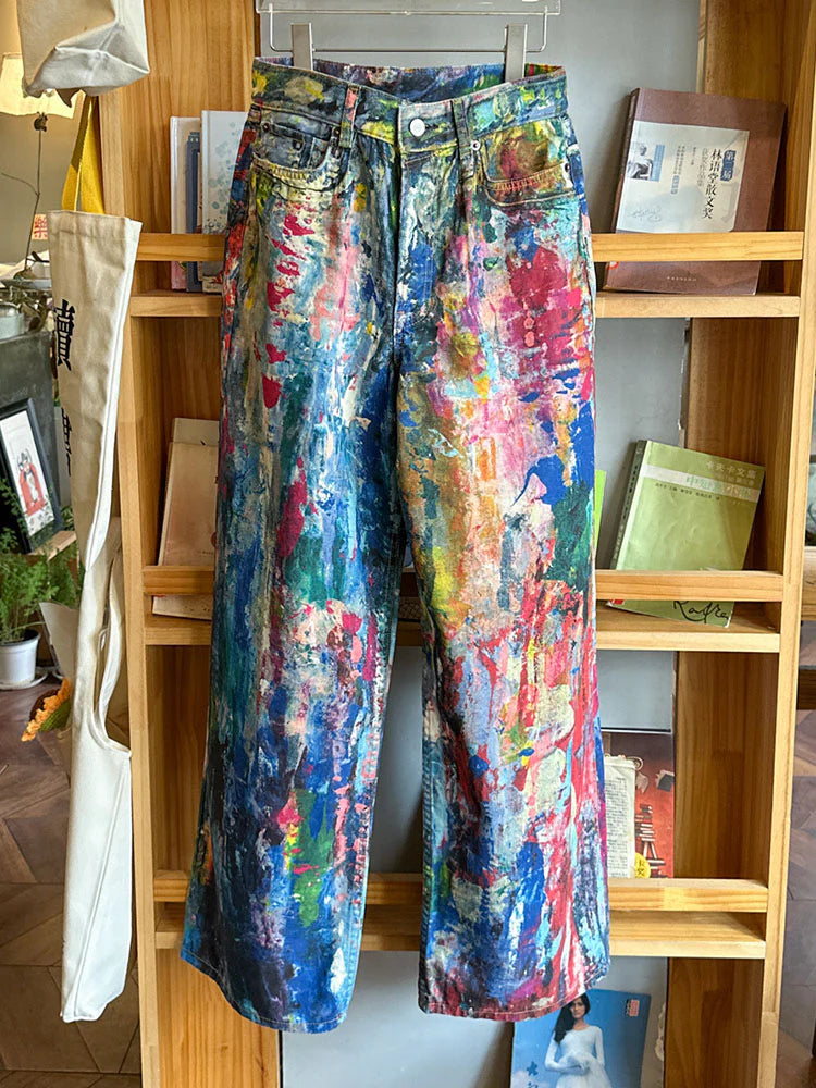 Graffiti Paint Splatter Jeans