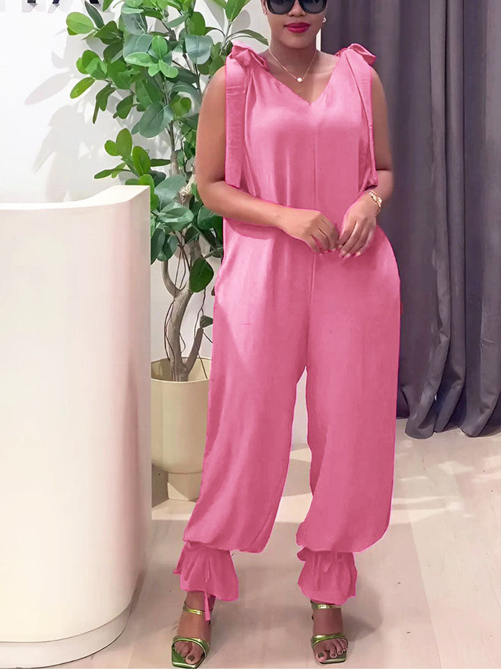 Breeze Tie-Shoulder Jumpsuit Green / 2XL