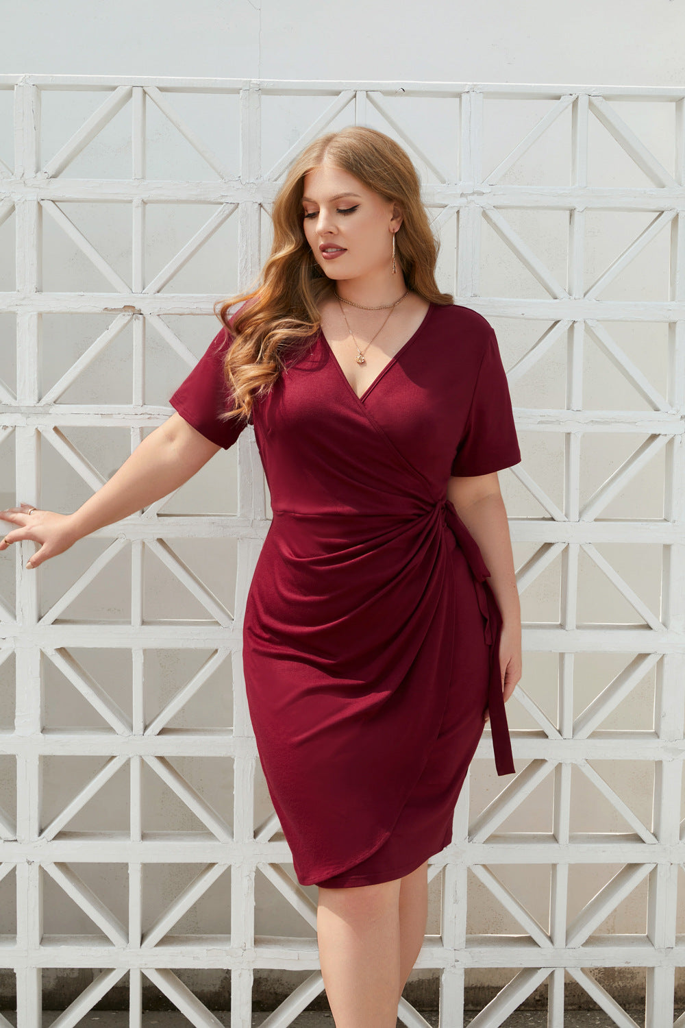 Casual Vacation Lace-Up Dress